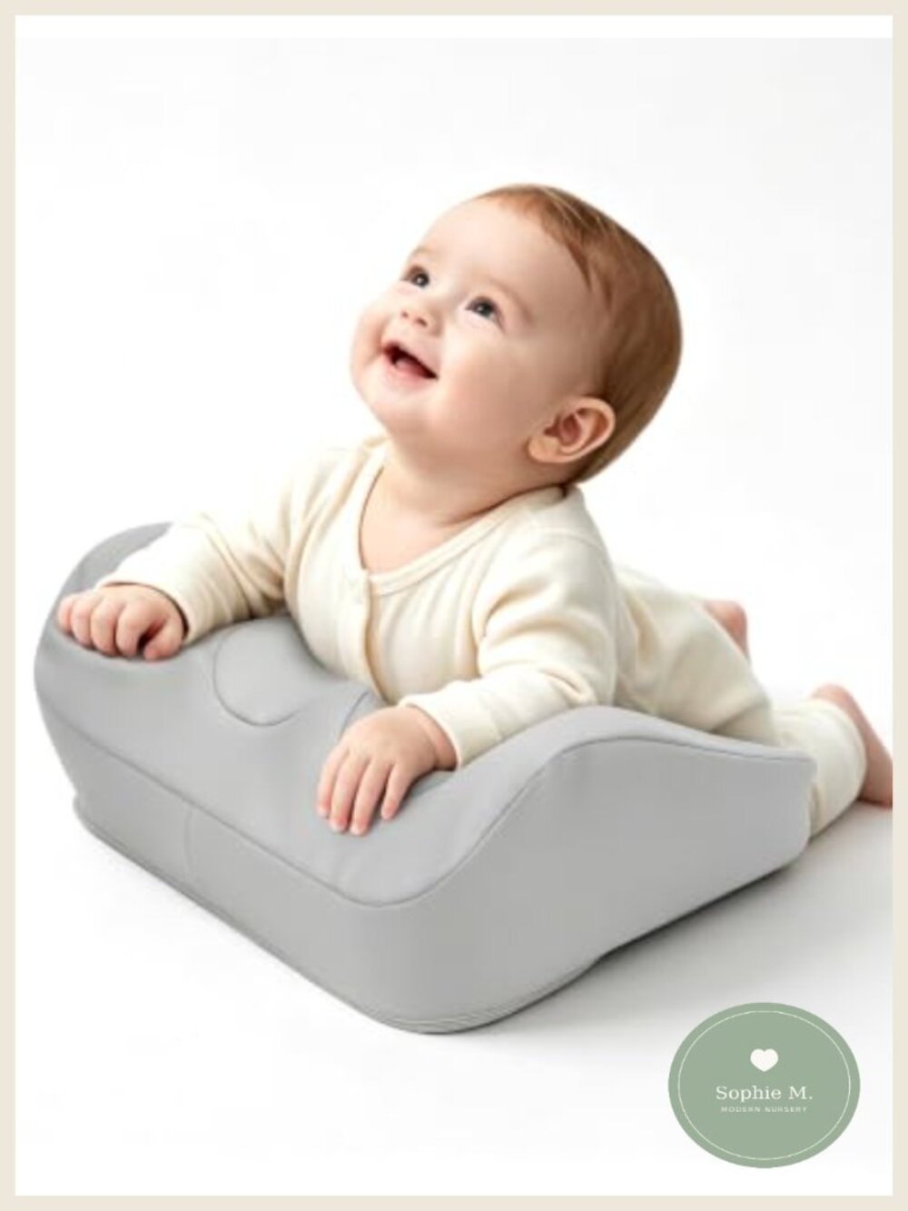 Tummy Time Prop Pillow for Baby Gas & Reflux Relief with Memory Foam